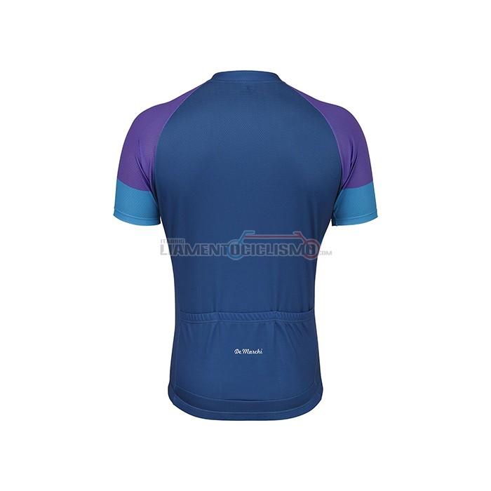Abbigliamento Ciclismo De Marchi Manica Corta 2021 Viola Giallo Blu
